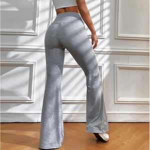 Gray flare yoga pants leggings